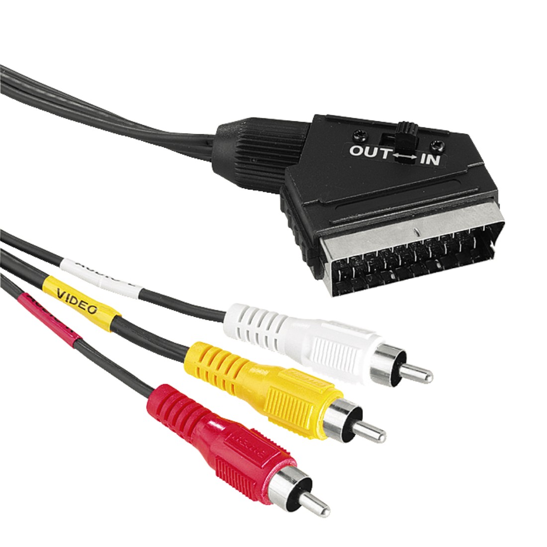 Hama Scart – 3 RCA Video cable, 1.5 m