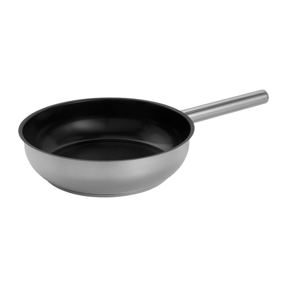 Stainless Steel High Fry Pan 28cm