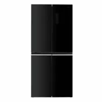Cromberg 4-Door Fridge Freezer Black Glass 80cm