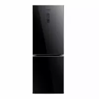 Cromberg Combi Fridge-Freezer Black Glass