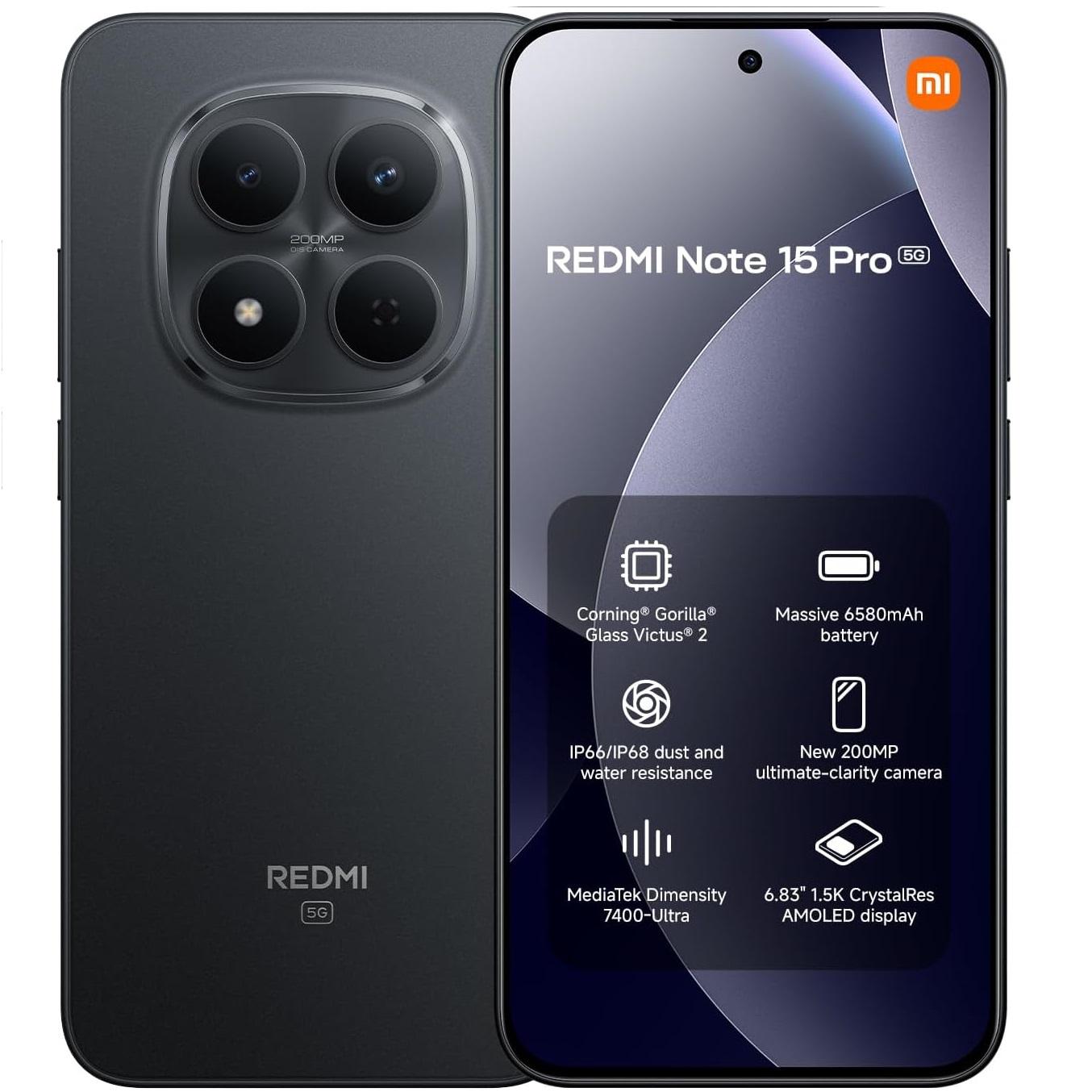 Xiaomi Redmi Note15 Pro Black 8+256GB